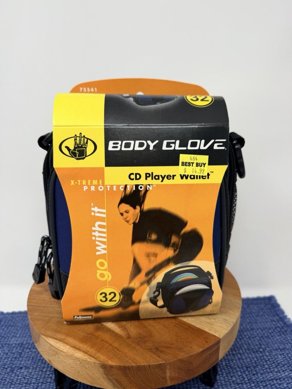 NEW Fellowes Body Glove CD/DVD Zippered Wallet 32 Disc Carry Case Travel NOS 💿